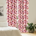thumbnail image 2 of Ambesonne Kiss Curtains, Vivid Colored Lips Glamour, Pair of 28"x63", Pale Rose and Multicolor, 2 of 5