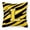 Letter L, variant on Letter L Initial Tiger Stripe - Black Gold Fabric Decorative Pillow