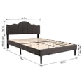 thumbnail image 5 of VECELO 3-piece Bedroom Set, Full Size Upholstered Platform Bed Frame, Set of 2 Stackable Nightstands End Table, 5 of 6