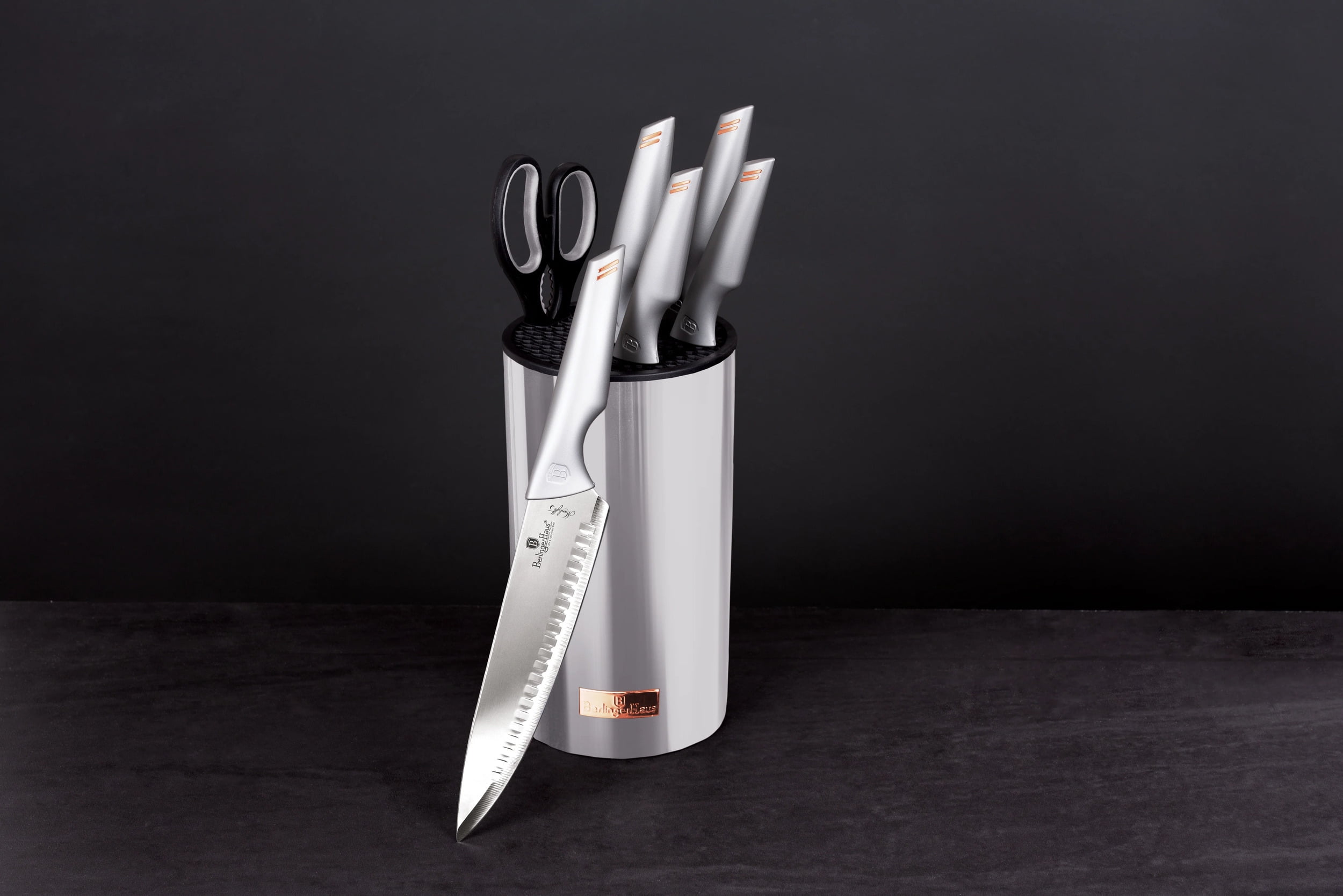 Berlinger Haus 7 Piece Kitchen Knife Set With Mobil Stand, Elegant