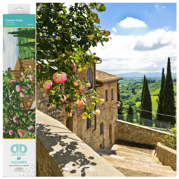 Diamond Dotz Tuscan Vista Diamond Painting Kits for Adults - Diamond Art Kits a Relaxing Creative Craft Kit with Dotz Gems 12.2x16.1
