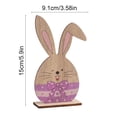 thumbnail image 3 of Fwttom Easter Decorations Stereoscopic Easter Decorations Wooden Patterned Rabbits And Egg Table Decorations Happy Easter Decorations Suitable For Easter Party Decorations, 3 of 6