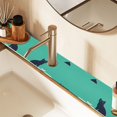 thumbnail image 2 of Yayeee Faucet Mat for Kitchen Sink 14.7" Diatomite Long Splash Guard Pad, Green Cat, 2 of 7