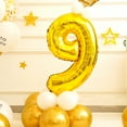 thumbnail image 2 of SINBEE 40-inch Gold Number 9 Balloon, Mylar Foil, Birthday and Anniversary Decorations, 2 of 7