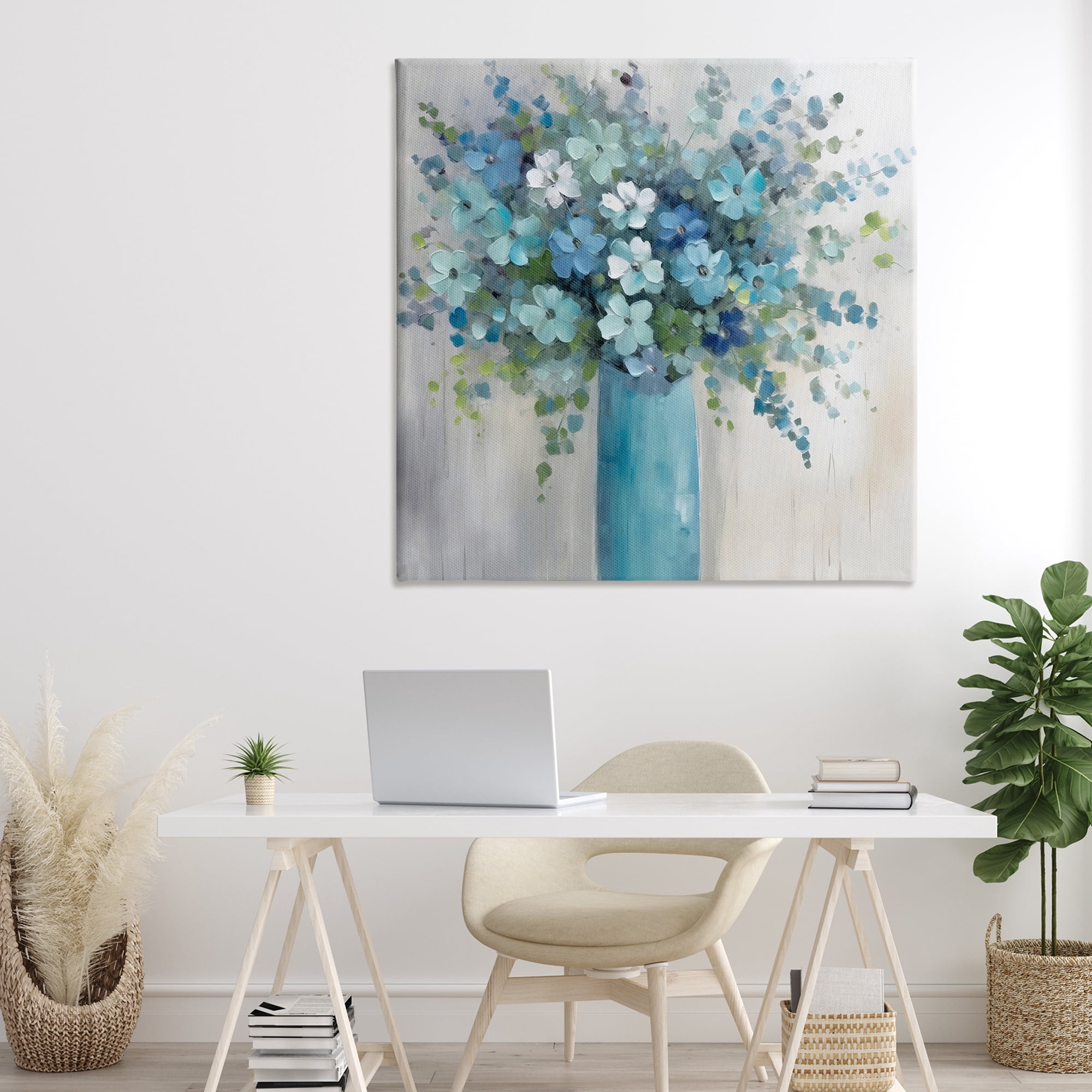 Stupell Industries Indigo Bouquet in Blue Vase Canvas Wall Art, design by Creative Studio