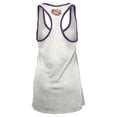 thumbnail image 3 of Women's Pressbox White/Purple LSU Tigers Tracy Racerback Burnout Tank Top, 3 of 3