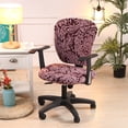 thumbnail image 3 of Housse Extensible pour Chaise d'Ordinateur Transformable, Housse de Chaise de Bureau à Haute Couverture, Housse de Chaise d'Ordinateur en Polyester Élastique pour Bureau, Filet, 3 of 9