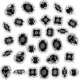 thumbnail image 1 of 24 botones de diamantes de imitación para coser, 6 estilos, adornos de diamantes de imitación negros facetados., 1 of 7
