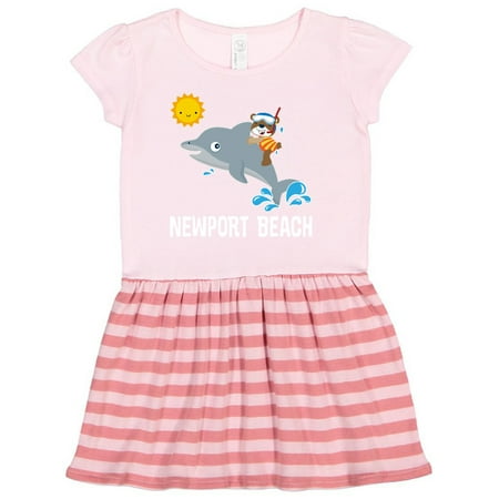 

Inktastic Newport Beach California Dolphin Gift Toddler Girl Dress