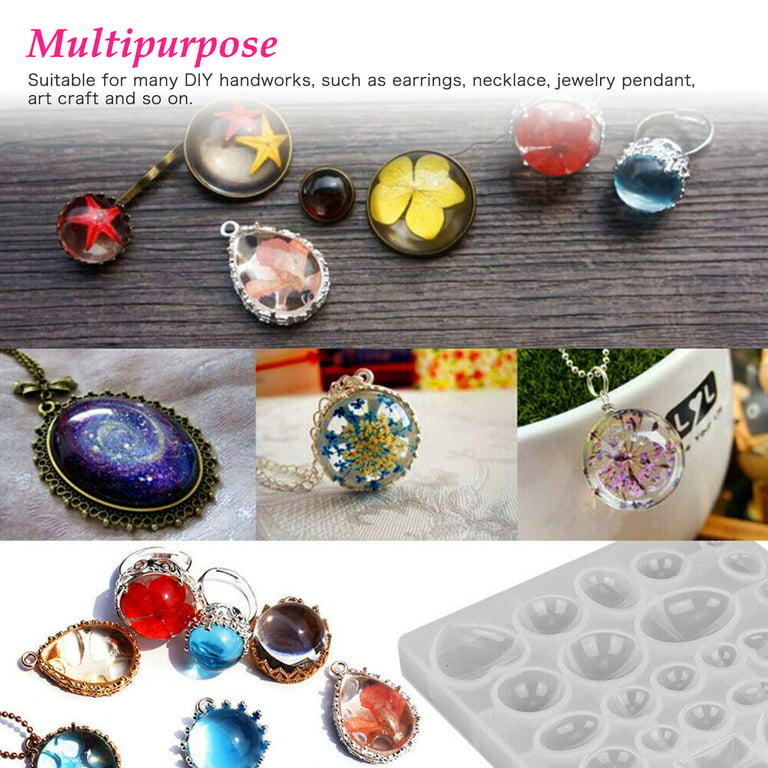 DIY Epoxy Resin Molds Earring Pendant Moulds Jewelry Accessories Silicone  Material Pendant Mould for Hand-Making Jewelry Silicone Jewelry Molds for