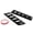 Black, variant on 2pcs Universal Carbon Fiber Style Hood Vents For For Mustang Air Flow Intake Hood Self-Adhesive Louver Window Cooling Panel