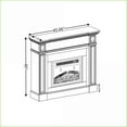 thumbnail image 5 of Electric Fireplace with Mantel, Freestanding Stacked Stone, 1400W Heater, Remote, LED Flame, Cherry | MDF, 5 of 15