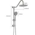 thumbnail image 4 of 10 Inch Rain Shower Head with Handheld System, 24" Drill-free Slider Bar with Low 3-Way Diverter for Easy Reach, 4 Setting Handheld Spray with 5Ft Stainless Steel Hose - Brushed Nickel, 4 of 4