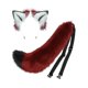 thumbnail image 5 of Juego de orejas y cola de peluche, Lolita Cosplay Decoración Suave Lindo Juguetes Pinza para el cabello para regalos Vestirse , rojo y blanco Yinane Cola para la cabeza, 5 of 8