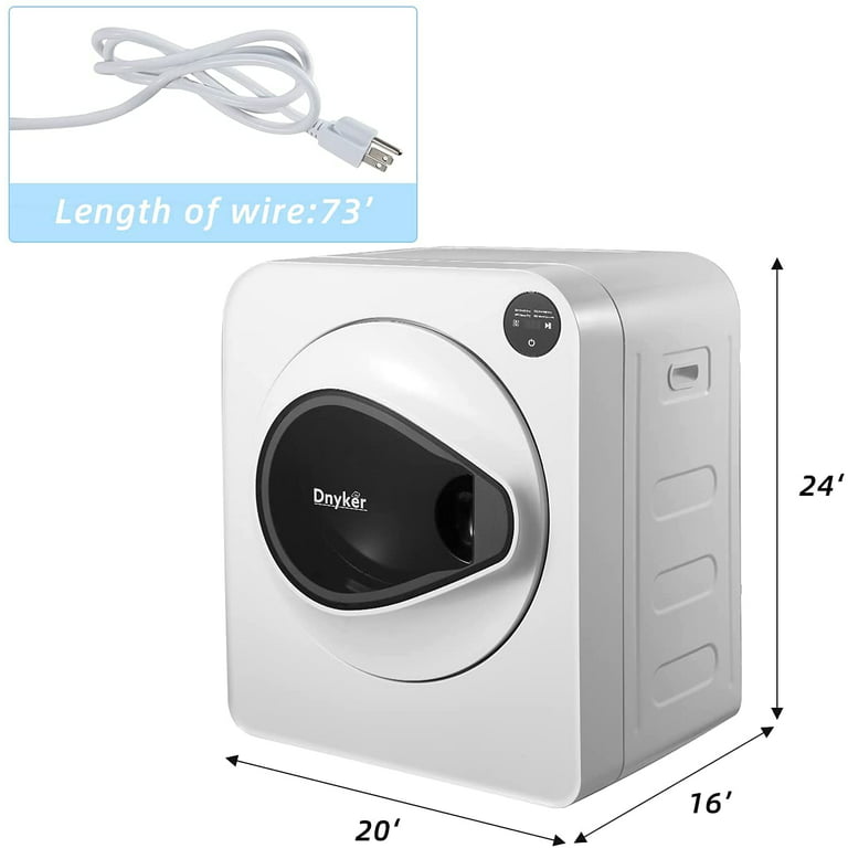  Morus Portable Dryer, Compact Laundry Dryer for Apartments,  110V Electric Dryer with Stainless Steel Tub, Easy Control for 8 Automatic  Modes with Child Lock, Fast Dryer without Installation, Grey : Appliances