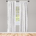 thumbnail image 3 of Ambesonne Eiffel Curtains, Lavender Flora Spring, Pair of 28"x95", Lavender Green White, 3 of 5