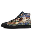 thumbnail image 3 of Texas Longhorn Happy New Year High Top Canvas Shoes Sneakers Black Size 12, 3 of 7