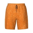 thumbnail image 4 of Lsque Mens Swim Trunks Orange Glitter2 Pattern - Bathing Suit Compression Liner - Beach Swim Shorts Swimwear - (S-3XL) - Stretch Quick Dry -3X-Large, 4 of 9