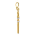 thumbnail image 2 of 14k Yellow and Rhodium Gold Pipe Wrench Pendant for Men, Realistic Tool Charm Symbolizing Craftsmanship, Tradesman Jewelry for Mechanics, Labor Style Accessory, 2 of 7