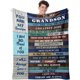 thumbnail image 1 of LHSHID Grandson Blanket Gift from Grandma Flannel Blanket for Grandson Birthday or Graduation 50x60in, 1 of 6