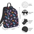 thumbnail image 4 of Daiia Cartoon Dinosaur School Backpack for Men and Women Lightweight Backpack Durable Backpack Water-Resistant,Travel,Work Bag, 4 of 9