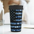 thumbnail image 6 of Goofa Navy Camouflage American Flag for Insulated Travel Coffee Mug Spill Proof Leak Proof 16 OZCoffee Tumbler Reusable Coffee Cups with Lids Thermos for Hot and Cold Drink, 6 of 8