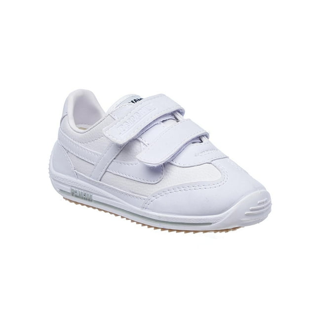 Tenis Panam Niño Niña Doble Ajuste Cómodo Suave Tipo Piel Blanco Escolar Casual 126A6R blanco 18 Panam 126A6R