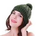 thumbnail image 7 of Whiteleopard Women's Winter Beanie Warm Lining - Thick Slouchy Cable Knit Skull Hat Ski Cap, 7 of 7