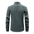 thumbnail image 4 of Delconic Men's Urban Stylish Casual Business Slim Fit Long Sleeve Button Up Dress Shirt with Pocket Gray S, 4 of 6