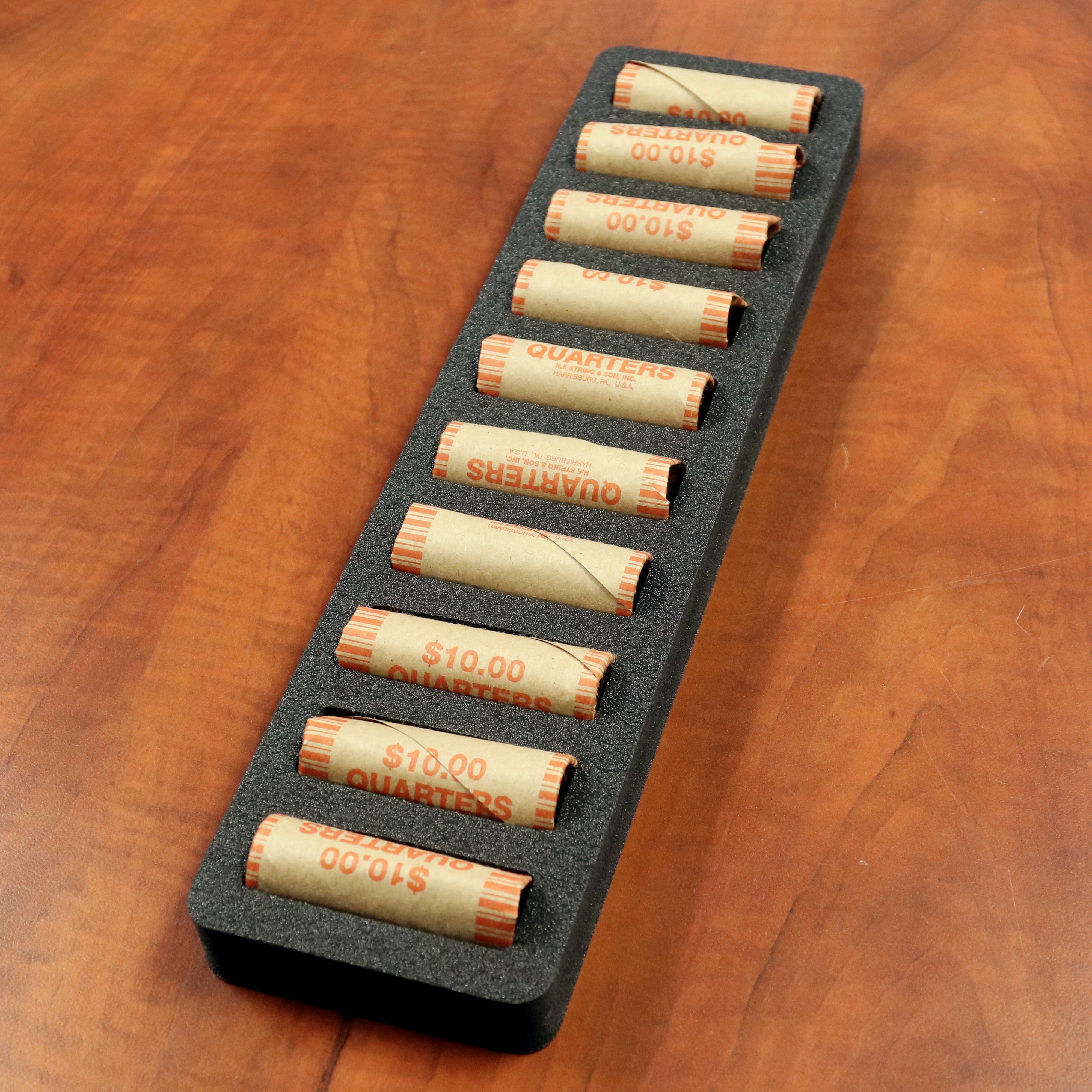 Polar Whale Rolled Coin Storage Organizer Tray Slim Holds Quarters