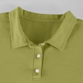 thumbnail image 5 of Domuza Polo Shirts for Men Cotton Pique Short Sleeve Golf Shirts with Pocket Classic Casual Lightweight Breathable Moisture Wicking Shirts Army Green L, 5 of 9