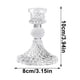 thumbnail image 3 of Candelabro de cristal - Candelabro vintage de 6,5" y 3,9" en relieve cristalino para decorar la mesa de comedor, 3 of 6
