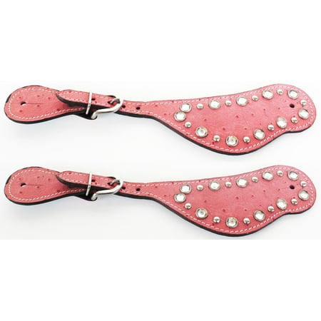Image of Western Riding Cowboy Boots Leather Spur Straps Tack Pink 74127