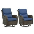 thumbnail image 5 of Gymojoy Outdoor Rocking Chair Set of 2, All Weather 2pcs Wicker Patio Furniture Set Outdoor Swivel Glider Chair with Deep Seat, Blue, 5 of 9