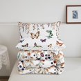 thumbnail image 4 of Erosebridal Chic Butterfly Comforter Sets Twin Size , Botanical Eucalyptus Comforters & Duvets, Microfiber 2pcs, 4 of 6