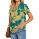 thumbnail image 4 of mfyjkho Tops De Gimnasio Para Mujer, Top/Camiseta De Manga Corta Con Cuello En V, Botones Y Rayas Degradadas Para Mujer Tops De Gimnasio Para Mujer Xl, 4 of 7