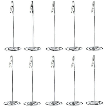 

HOMEMAXS 10pcs Memo Clip Holder Stand with Alligator Clasp for Pictures Paper Note Clip