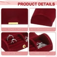 thumbnail image 3 of Caja de Joyería de Viaje Pequeña Uxcell, Caja para Anillos, Organizador de Almacenamiento de Joyería Portátil para Anillos, Collares, Aretes, Regalo para Mujeres y Niñas con Caja de Regalo, Roja, 3 of 7