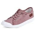 thumbnail image 5 of Slip on Sneakers for Women Low-top Canvas Flat Shoes Pink Size 7, 5 of 12