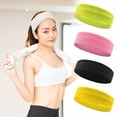 thumbnail image 3 of Tnobhg Sports Headband Great Sweat Absorption Capacity High Elastic Stretch Soft Non-slip Breathable Knitted Solid Color Reusable Yoga Jogging Pilates Workouts Headband, 3 of 8