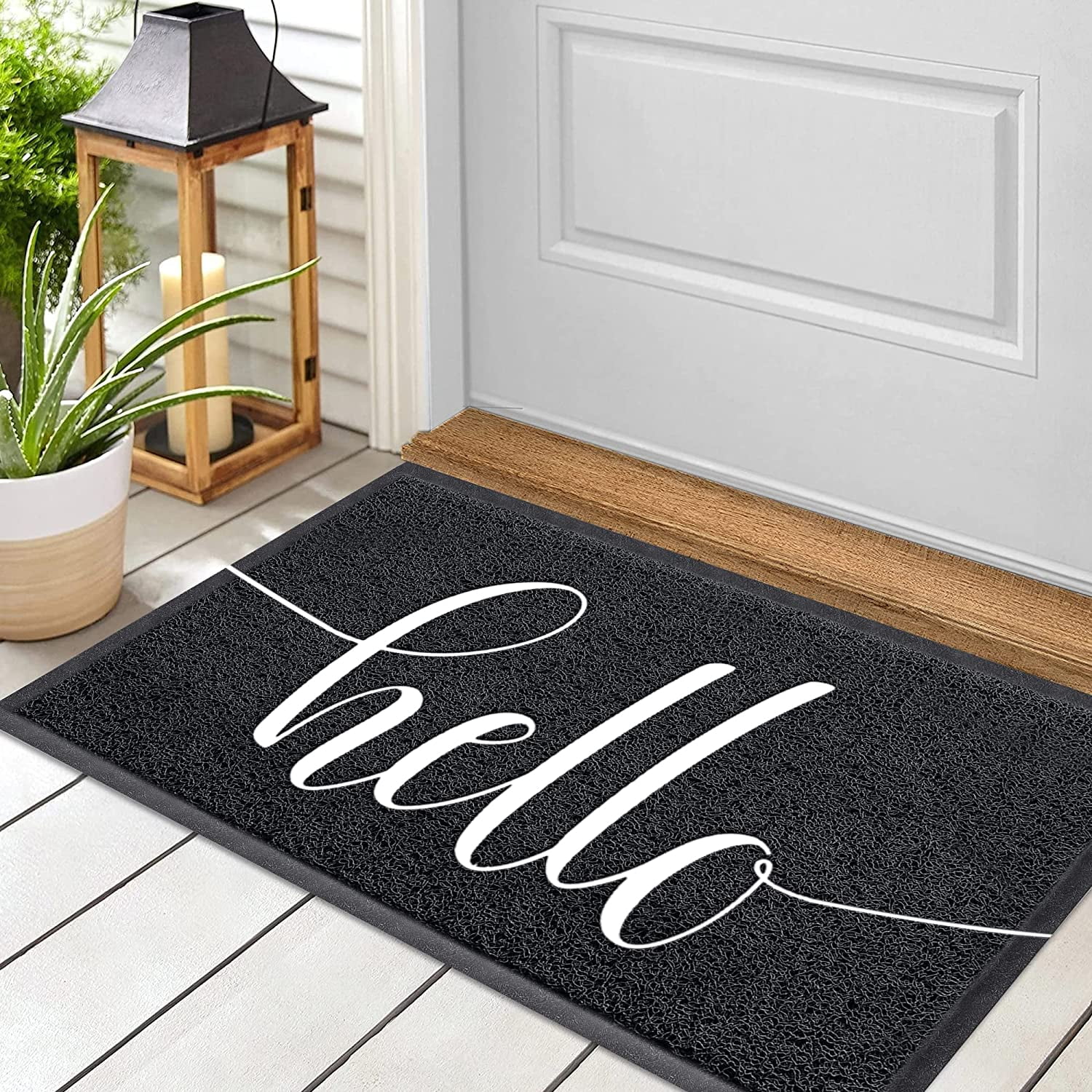 Non Slip PVC Backed Coir Entrance Welcome Reception Floor Doormat Home Door Mat 