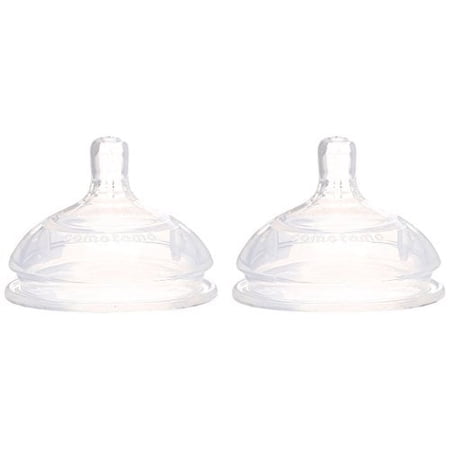 Comotomo Natural-Feel Extra Silicone Nipples 2-Pack FAST FLOW (6 MOS. AND UP)