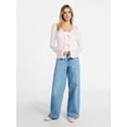 thumbnail image 2 of No Boundaries Mid Rise Baggy Jeans, 29", 31", 33" Inseams, Women's Sizes 00-24W, 2 of 5
