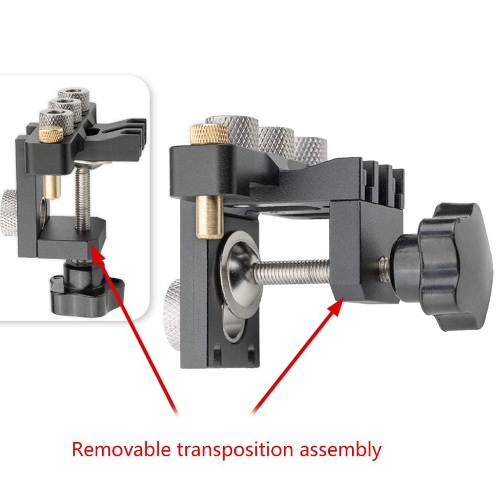 Woodworking Pocket Hole Jig 3 In 1 Adjustable Doweling Jig with 8/15mm Drill Bit Drilling Guide Locator Puncher DIY Tool