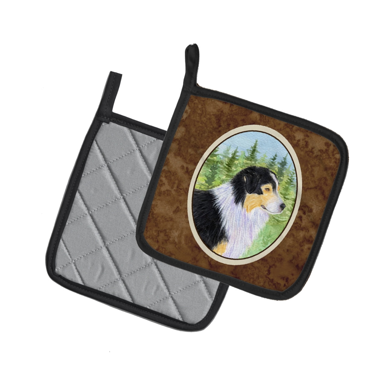 Caroline's Treasures Australian Shepherd Pair of Pot Holders