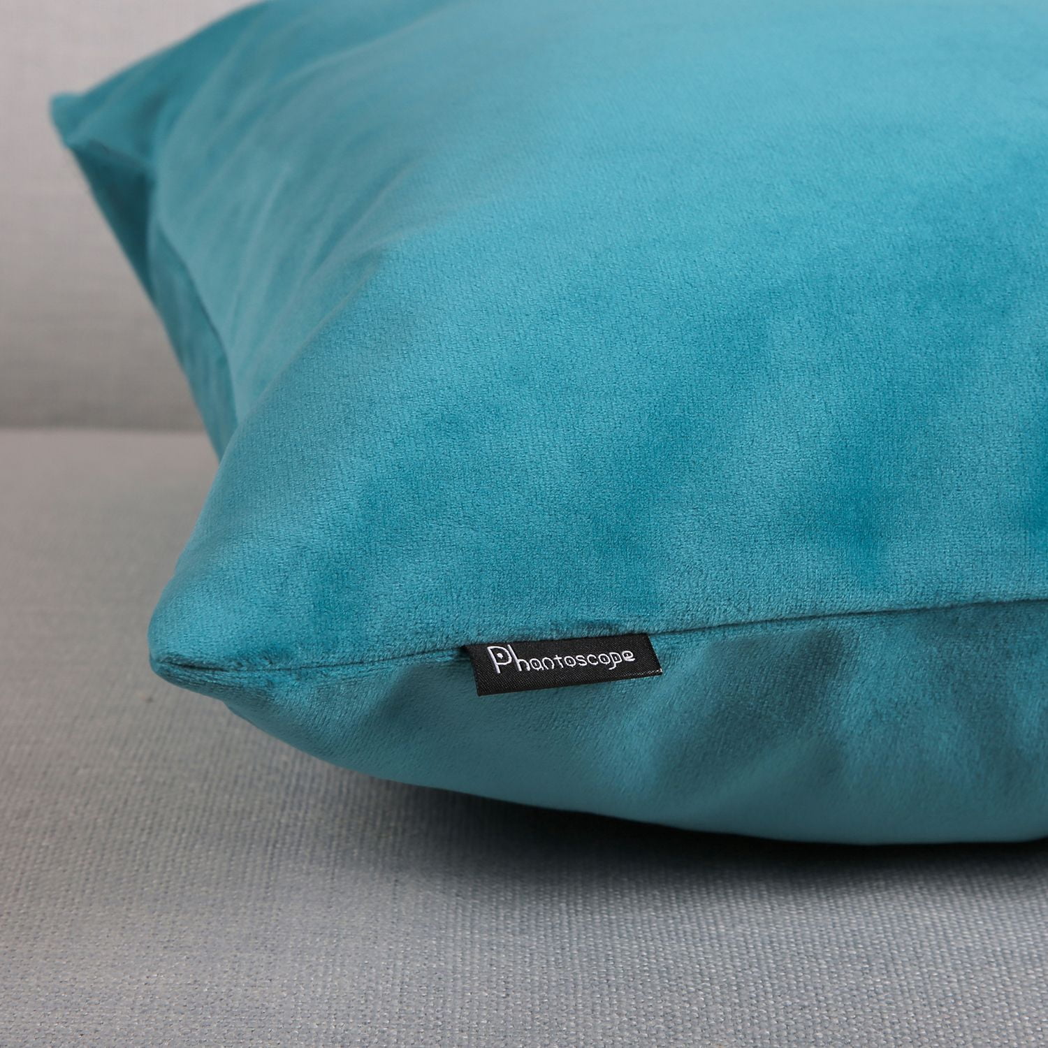 Phantoscope Silky Velvet Decorative Throw Pillows, 20 x 20 in, Sky Blue, 2 Pack