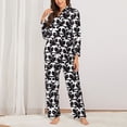 thumbnail image 2 of Vsdgher Panda Pajamas Set Long Sleeve Sleepwear Womens Button Down Nightwear Pj Sets-Small, 2 of 7