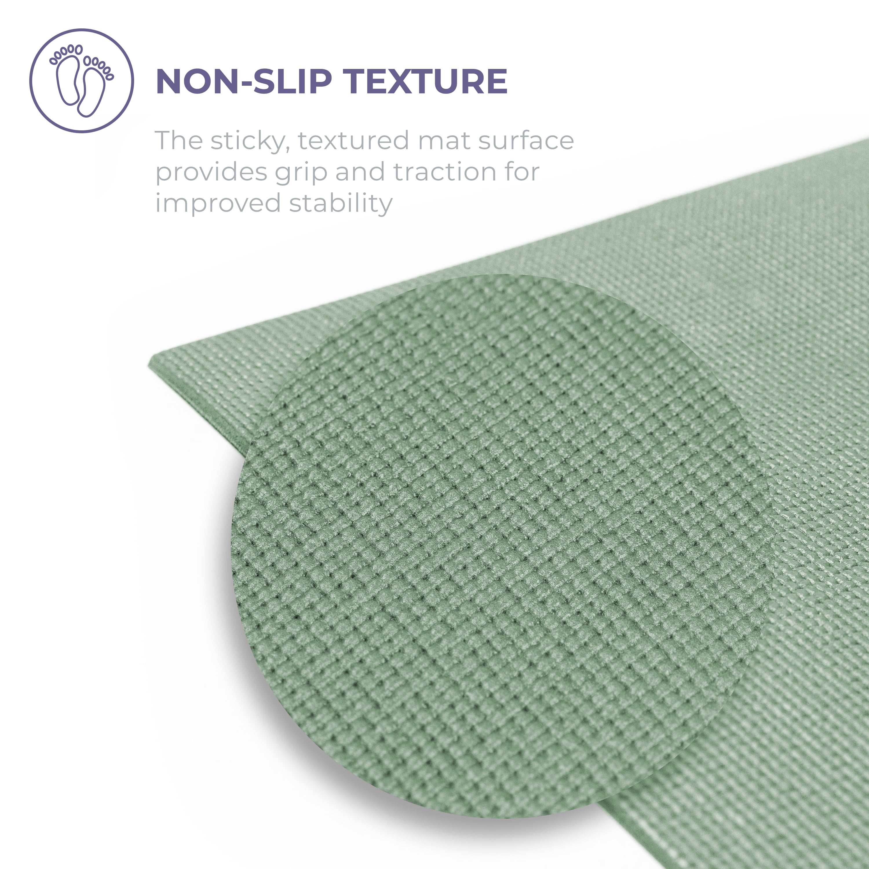 Sunshine Yoga Voyage Yoga Mat, Studio and Gym Bulk Yoga Mats, Durable, Anti-Tear, 72" x 24" x 5mm, 4 Pack, Sage