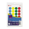 "Avery Printable Removable Color-Coding Labels, 3/4"" dia, Assorted, 1008/Pack"