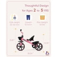 thumbnail image 3 of Triciclo KRIDDO para niños de 2 a 5 años: triciclo rosa para niños pequeños con regalo para niñas de 24 meses a 4 años, 3 of 5